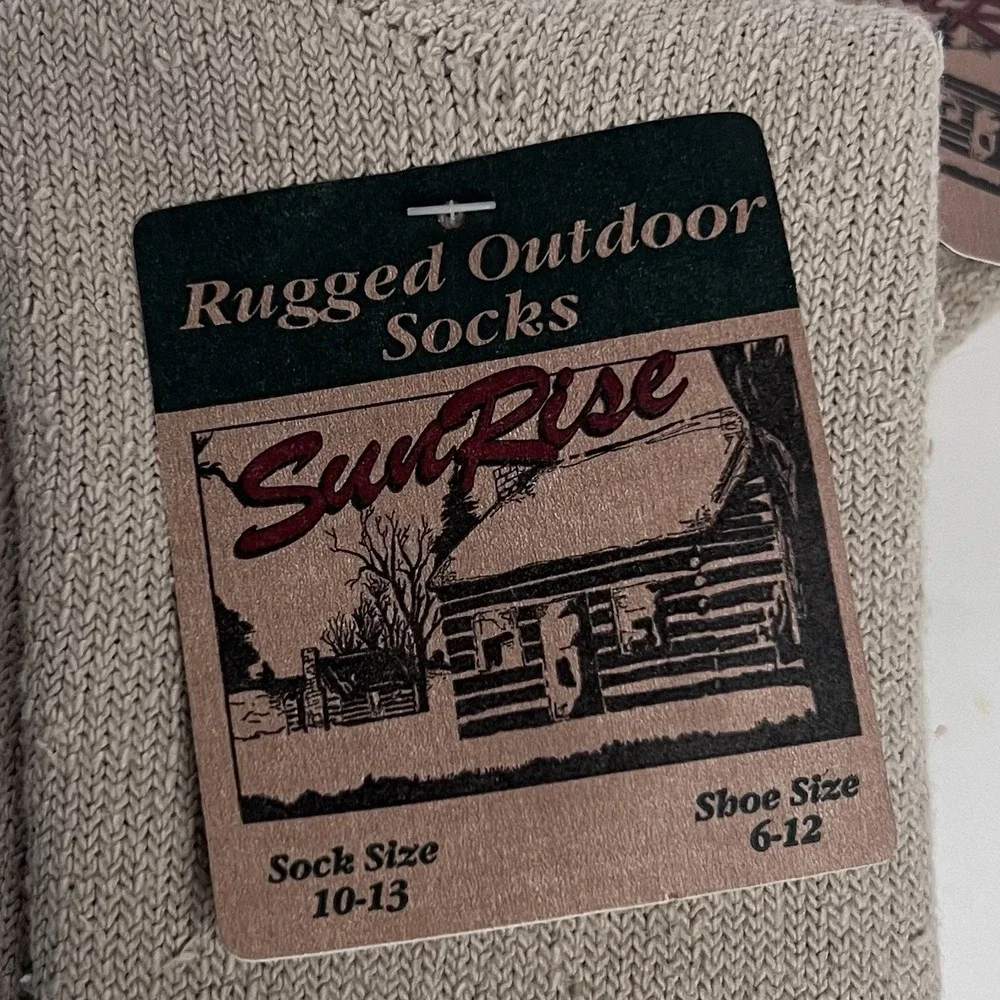 Sunrise‎ Boot Sock Cotton Nylon Blend Socks Hunting Mens Size 10-13 NOS Thermal